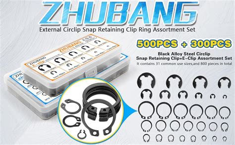 Amazon Zhubang Pcs C Clip External Retaining Rings Snap Rings