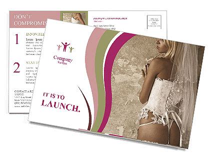 Sexy Bridal Lingerie For Women S Sexual Confidence Postcard Template Design ID 0000022733