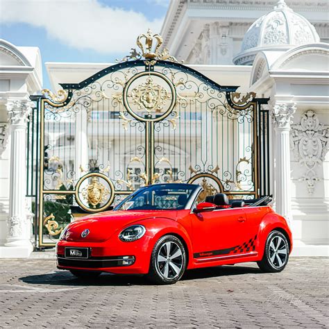 Vw Beetle Red Cabrio Rental Bali Classic Convertible Experience
