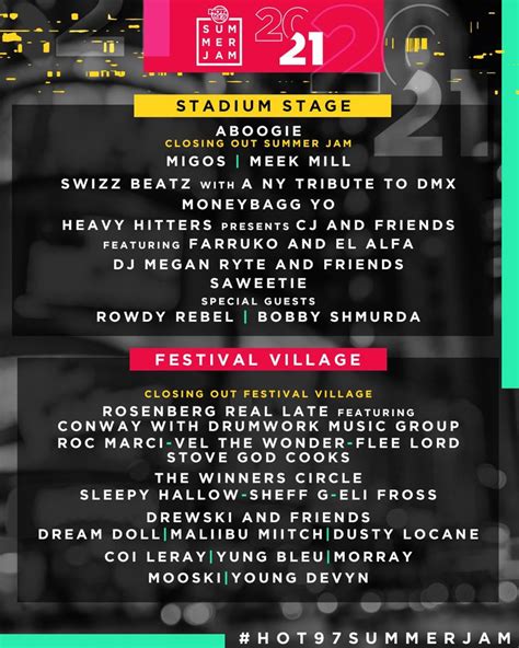 Hot 97 Summer Jam 2021 Lineup