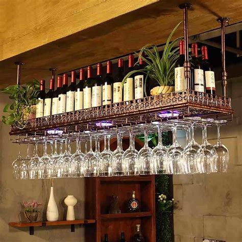 Buy LYPGA Wine Glass Holder Upside down wine rack Simple style Iron hanging wine glass rack ...