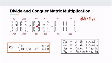 Divide And Conquer Matrix Multiplication Youtube