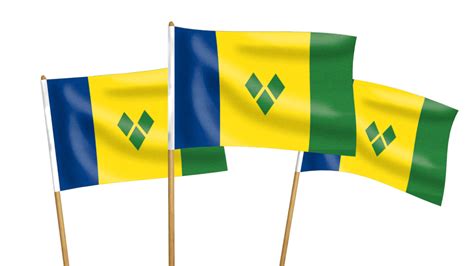 Saint Vincent And The Grenadines Handwaving Flags Hampshire Flag Company