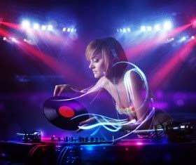 nightclub dj princess stock photo