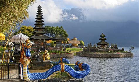 beautiful central bali small town called bedugul  hindu