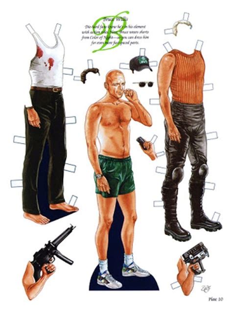 Bruce Willis Action Stars Paper Doll By Bruce Patrick Jones Paper