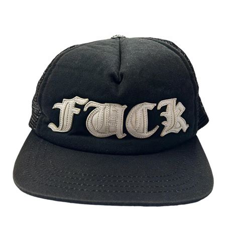 Chrome Hearts Fuck Trucker Cap Size One Size Depop