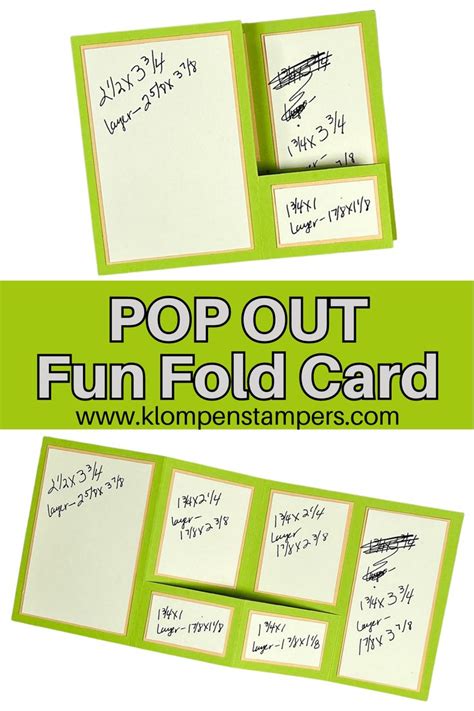 Fun Folds Vol New Card Templates Klompen Stampers Fun Fold