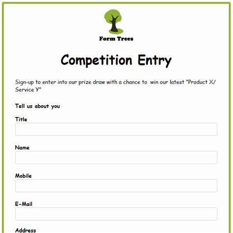 entry form template  peterainsworth