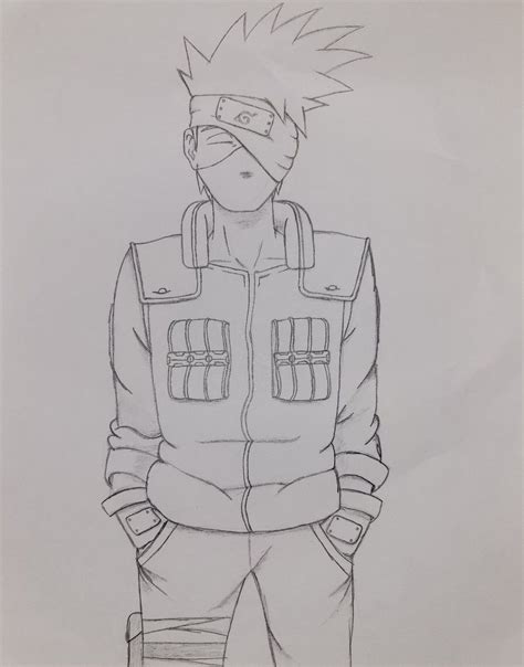 Learn How To Draw Kakashi Hatake From Naruto Naruto Step By Step Artofit