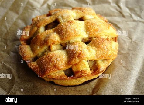 Mini Apple Pie With Lattice Top Crust Stock Photo Alamy