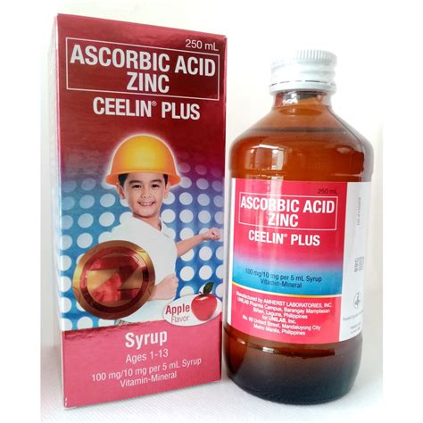 CEELIN PLUS ASCORBIC ACID ZINC 100MG 10MG PER 5ML SYRUP 120ML