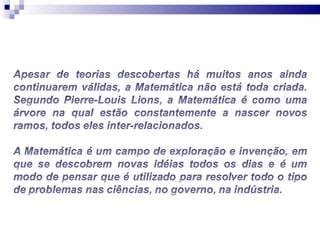 A Importancia da Matematica | PPS