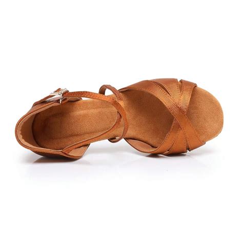 Sapatos De Dan A Latina Para Mulheres Cetim Sapatos De Baile Salsa Pr Tica Performance Casamento