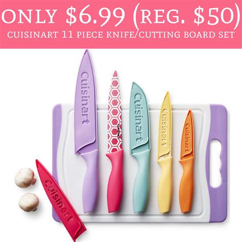 Only 6 99 Reg 50 Cuisinart 11 Piece Knife Cutting Board Set Deal Hunting Babe