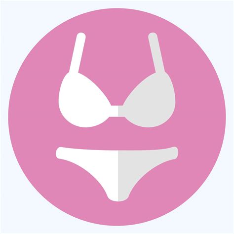 Icon Lingerie Flat Style Simple Illustration Editable Stroke