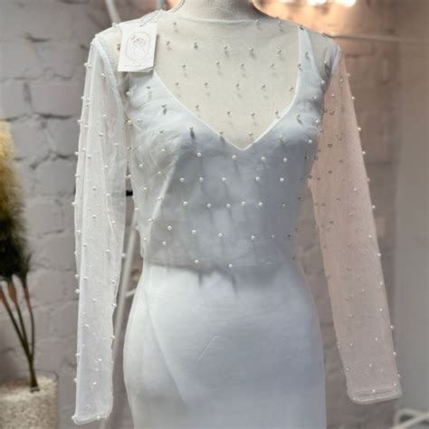 Sheer Wedding Dress Etsy