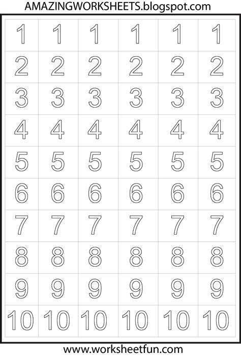 Zahlen Nachspuren Vorlagen Kostenlos