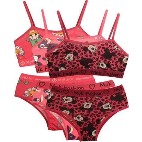 Kit Conjunto Calcinha E Suti Infantil Top Juvenil Menina Lingerie Infanto Shopee Brasil
