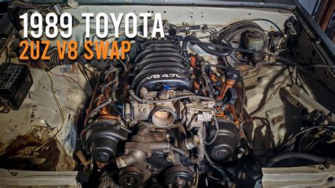 2UZ V8 Swap Toyota Pickup Part 3 MOUNTING THE ENGINE YouTube