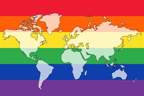 World map supporting Lgbt community vector illustration. Vector icon ...