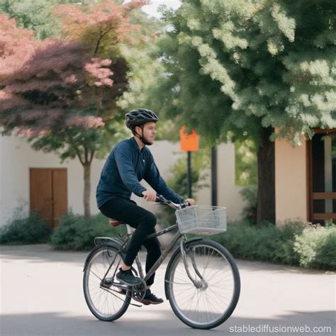 Bicycle Rider Stable Diffusion Online