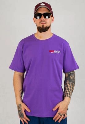 T shirt Red Eyes Fuck Off fioletowo złoty MEMBRANA PL