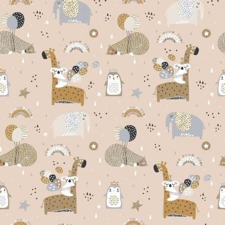Tissu Coton Imprimé Au Dodo Nude Mercerie Saint Pierre