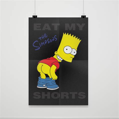 Bart Simpson Eat My Shorts The Simpsons Poster | Nuu Shirtz