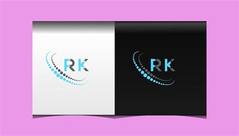 Rk Eerste Moderne Logo Ontwerp Vector Pictogrammalplaatje Premium Vector