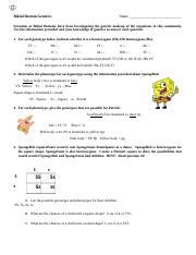 Spongebob Genetics Remix Docx Bikini Bottom Genetics Name Scientists At Bikini Bottoms Have