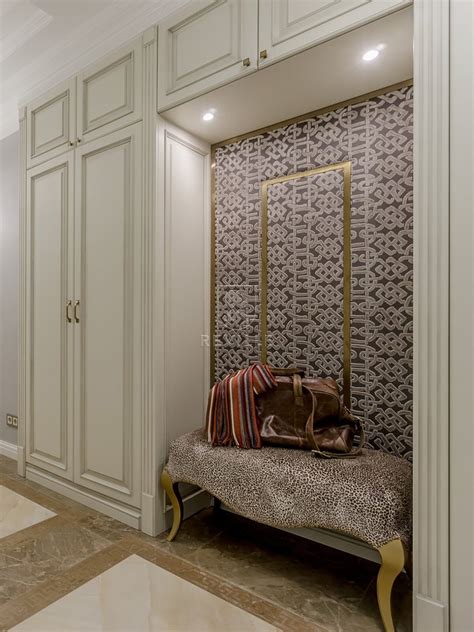 Классическая прихожая «Паквуд» П-образная белая