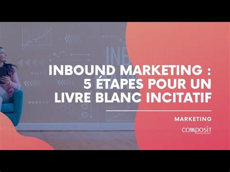 Inbound marketing 5 étapes pour un livre blanc incitatif YouTube