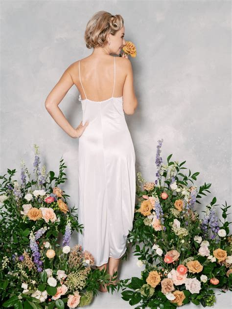 Vtg 80s 90s Lingerie Nightgown Slip Dress Wedding Boudoir Lace Etsy