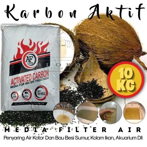 Jual Karbon Aktif Arang Penyaring Media Filter Air Bau Besi Dan Kotor