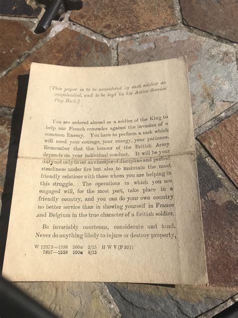 Kitchener Guide For Troops Heading To the Continent - Photos and