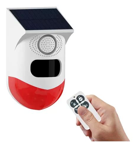 Sonido Solar Y Alarma De Luz Estroboscopica Con Detector De Mercadolibre