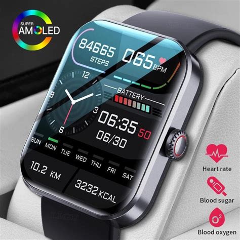 2023 Hot-sale Blood glucose smart watch blood pressure blood oxygen 24-hour heart rate ...