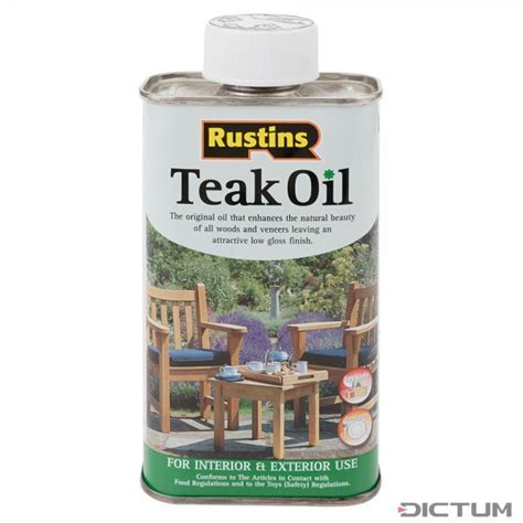 Rustins Teak Oil, Food-safe, 250 ml | Oils | Dictum
