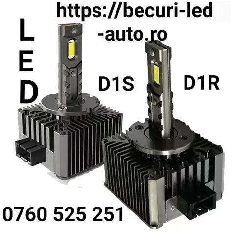 Set Două Becuri Led D1S/D1R 35000Lumeni-200Watti(Plug&Play)+Can-bus 100 ...