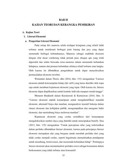 Bab Ii Kajian Teori Dan Kerangka Pemikiran