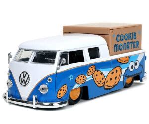 Jada Sesame Street Cookie Monster 1963 VW Bus Pick Up 1 24 253255030