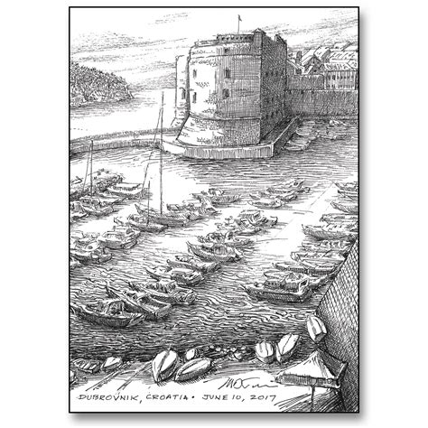 Dubrovnik Greeting Card - Mark Tucci Illustrations