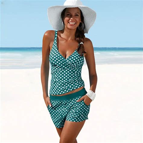 Polka Dot Conservative Bathing Suits Woman Thong Bikini Swim Suit Piece Panty Bikini Set