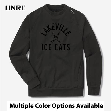 Lakeville IceCats Hockey - 3D Embroidered UNRL Crossover Crewneck ...