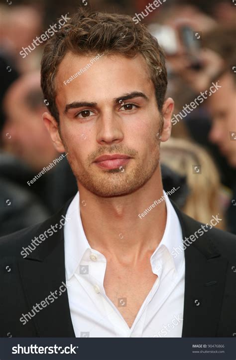 Theo James Arriving Inbetweeners Movie Film Stock Photo 90476866