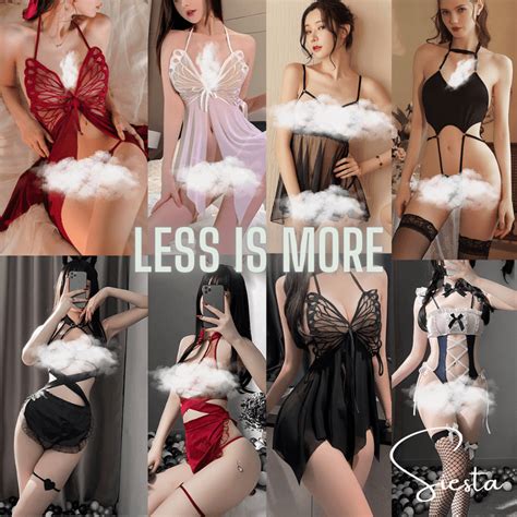 Siesta Sg Lingerie Set Sheer Nightwear Lace Bodysuit Seductive Sleepwear Intimate Apparel