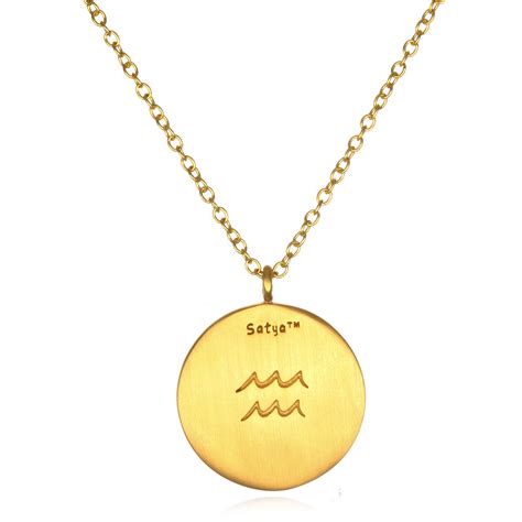 Aquarius Zodiac Necklace– Satya Online