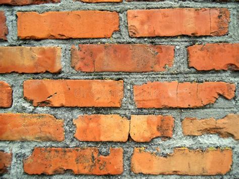 Old Crack Bricks Background Building Texture Red Brick Wall