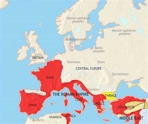 Ancient Rome Map Of Europe